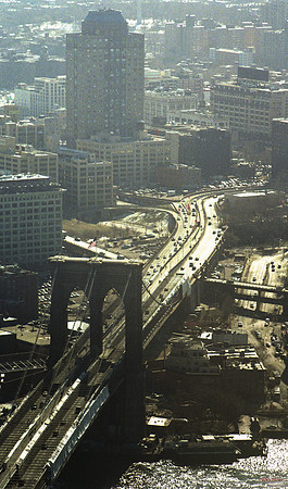 Looking at Brooklyn Bridge