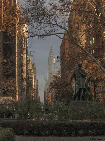 Gramercy Park, looking North past E. Booth monument