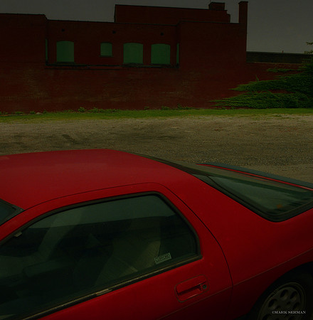Red Car in a Cleveland Back Yard